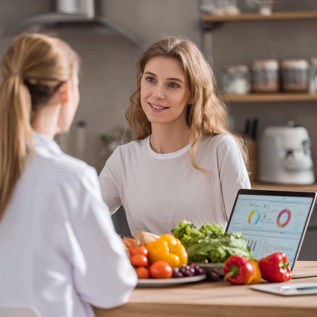 Професійний дієтолог проводить консультацію